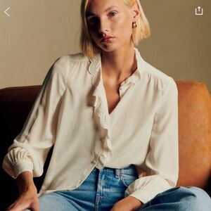 Sezane Chlo Shirt Ecru - Size 2